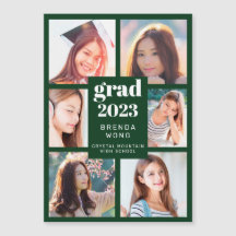 Afstuderen 6 Foto Collage White Script Green