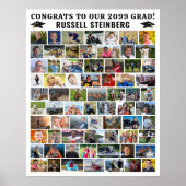 Afstuderen 70 Fotocollage Eenvoudig Aangepast Poster (Voorkant)