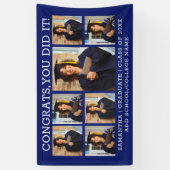 Afstuderen 7 Foto Collage Gefeliciteerd Afgestudee Spandoek (Verticaal)