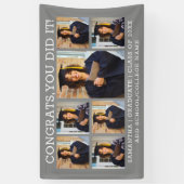 Afstuderen 7 Foto Collage Gefeliciteerd Afgestudee Spandoek (Verticaal)