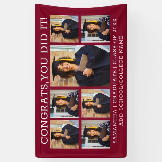 Afstuderen 7 Fotografen Afstudeerder 2023 Bourgogn Spandoek (Verticaal)