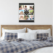 Afstuderen 8 Foto Collage Black en Gold Custom Canvas Afdruk (Insitu (Slaapkamer))
