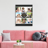 Afstuderen 8 Foto Collage Black en Gold Custom Canvas Afdruk (Insitu (Woonkamer))