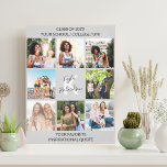 Afstuderen 8 Foto collage en Citaat Gray Canvas Afdruk<br><div class="desc">De Afdrukken van het Canvas van Chic om voor uw te personaliseren afstuderen. Het fotomalplaatje is opstelling voor u om 8 van uw favoriete foto's van uw studiejaren toe te voegen. Uw foto's worden getoond in vierkant/instagramformaat in een eenvoudige de fotocollage van de netstijl. Dit monogrammed ontwerp wordt verder gepersonaliseerd...</div>