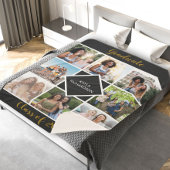 Afstuderen 8 Foto Grid Black en Gold Afstuderen Sherpa Deken