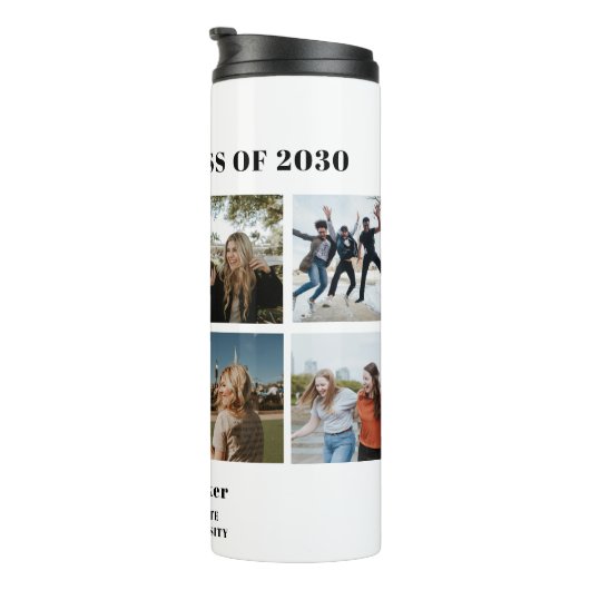 Afstuderen 8 Fotocollage afstuderen Klasse van 202 Thermosbeker (Geroteerd rechts)