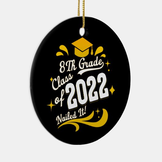 Afstuderen 8e klasse 2022 Nailed it Keramisch Ornament (Rechts)