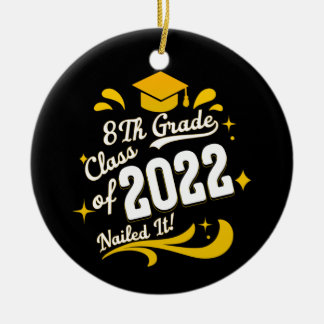 Afstuderen 8e klasse 2022 Nailed it Keramisch Ornament