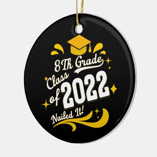 Afstuderen 8e klasse 2022 Nailed it Keramisch Ornament (Links)