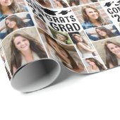 Afstuderen 9 Fotocollage aangepaste tekstkleur Cadeaupapier (Rol Hoek)