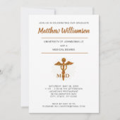 Afstuderen aan de Medische Faculteit met Symbool Aankondiging (Voorkant)