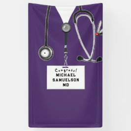 Afstuderen aan de medische faculteit spandoek