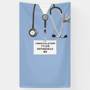 Afstuderen aan de medische faculteit spandoek