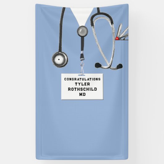 Afstuderen aan de medische faculteit spandoek (Verticaal)