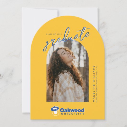 Afstuderen aan de Oakwood Universiteit Kaart (Voorkant)