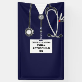 Afstuderen aan de verpleegkundige opleiding spandoek