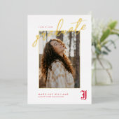 Afstuderen aan Jacksonville State University Folie Uitnodiging (Staand Voorkant)