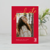 Afstuderen aan Jacksonville State University Folie Uitnodiging (Staand Voorkant)