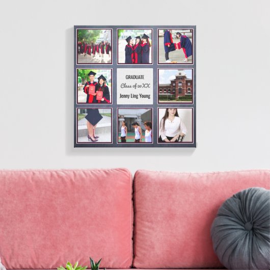 AFSTUDEREN aandenken FOTO'S TOEVOEGEN Wall Art Cha Canvas Afdruk (Insitu (Woonkamer))