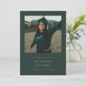 Afstuderen aangekondigd met Scalloped Edge Photo Aankondiging (Staand voorkant)