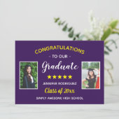 Afstuderen Aangepast 2 Foto gefeliciteerd Afstuder Aankondiging (Staand voorkant)