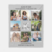 Afstuderen Aangepast citaat 8 Fotoraster Kleurkorr Fleece Deken (Voorkant)