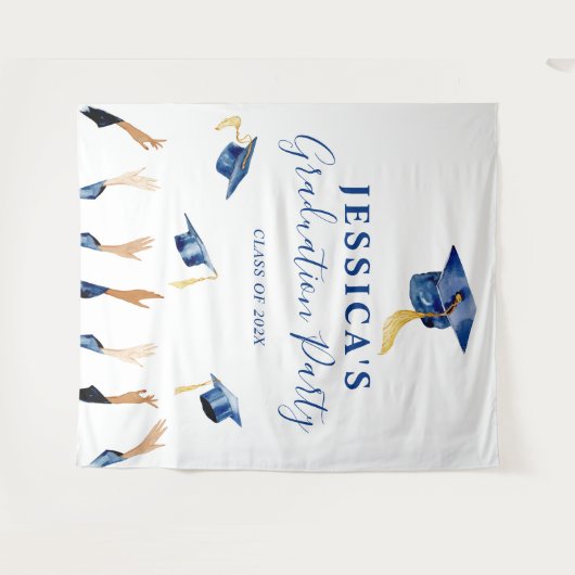 Afstuderen Aangepaste achtergrond Fotocabine Wandkleed (Voorkant (horizontaal))