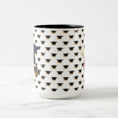 Afstuderen - Aangepaste bug Tweekleurige Koffiemok (Center)