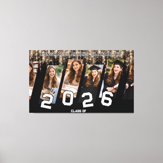  Afstuderen  Aangepaste Canvas met Foto Collage Afdruk (Voorkant)
