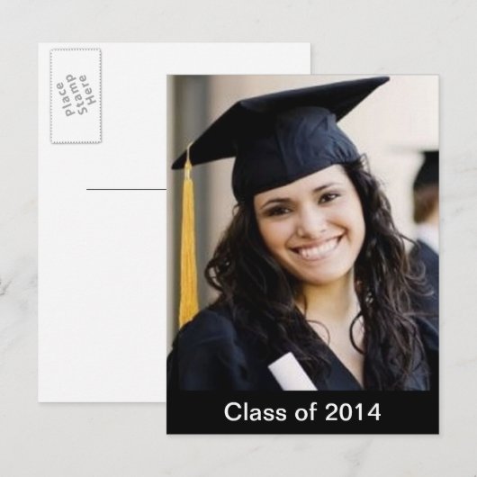 Afstuderen Aangepaste foto-Briefkaart Aankondigingskaart (Voorkant / Achterkant)