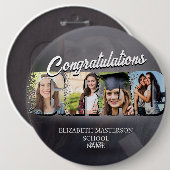 Afstuderen Aangepaste foto Gefeliciteerd Keepsake Ronde Button 6,0 Cm (Voorkant /achterkant)