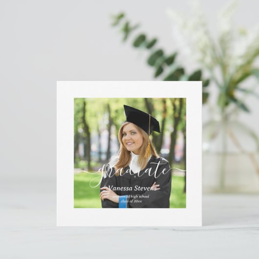 Afstuderen Aangepaste foto Kaart (Staand voorkant)