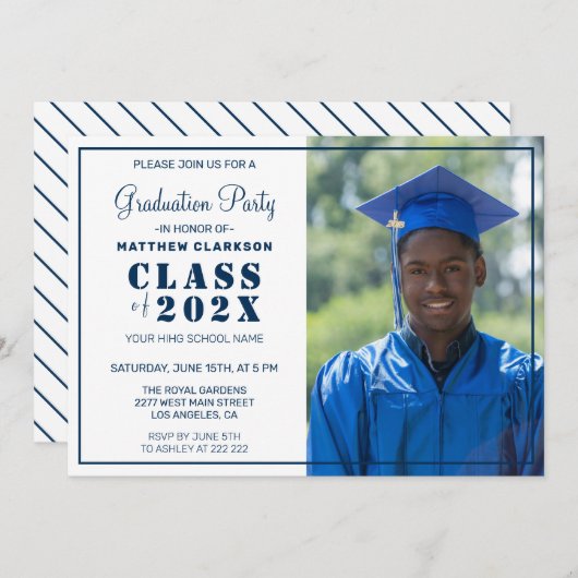 Afstuderen Aangepaste foto Kaart (Voorkant / Achterkant)