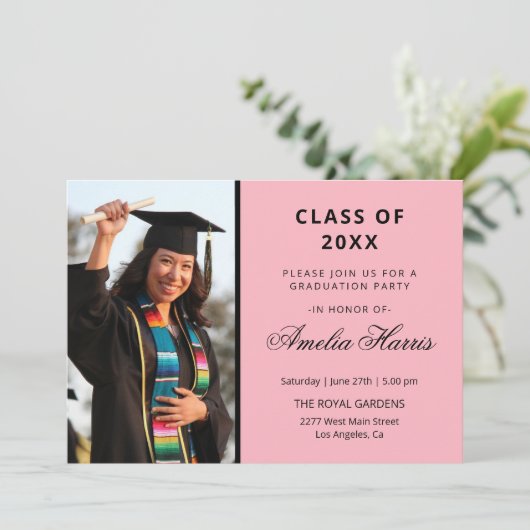 Afstuderen Aangepaste foto Kaart (Staand voorkant)