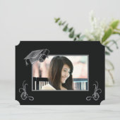 Afstuderen Aangepaste foto & naam Kaart (Staand voorkant)