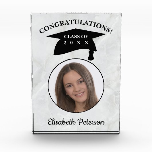 Afstuderen Aangepaste foto op marmer (Voorkant)