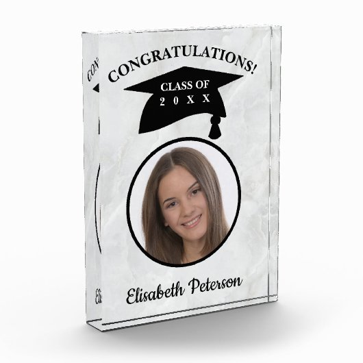 Afstuderen Aangepaste foto op marmer (Links)