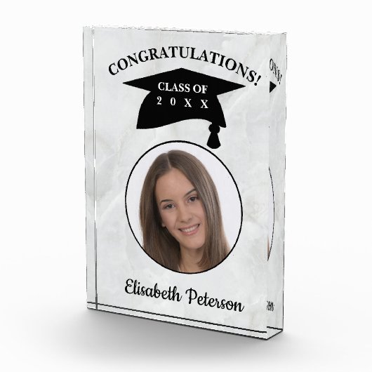 Afstuderen Aangepaste foto op marmer (Rechts)