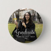 Afstuderen Aangepaste foto-Poster Ronde Button 5,7 Cm (Voorkant)