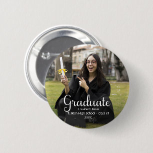 Afstuderen Aangepaste foto-Poster Ronde Button 5,7 Cm