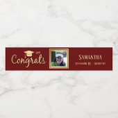 Afstuderen aangepaste foto samenvoegen waterfles etiket (Enkel label)