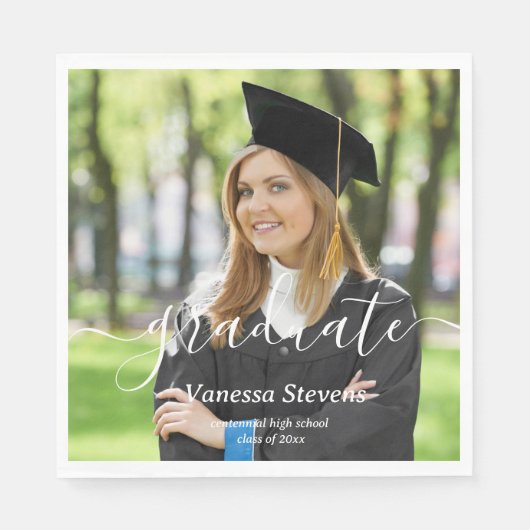 Afstuderen Aangepaste foto Servet (Voorkant)