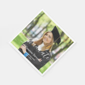 Afstuderen Aangepaste foto Servet (Hoek)