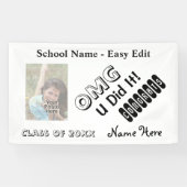 Afstuderen Aangepaste foto Spandoek (Horizontaal)