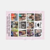 Afstuderen Aangepaste fotocollage-klasse geheugen Fleece Deken (Voorkant (Horizontaal))