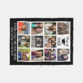 Afstuderen Aangepaste fotocollage-klasse geheugen Fleece Deken (Voorkant (Horizontaal))