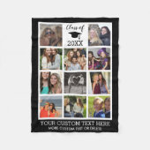 Afstuderen Aangepaste fotocollage-klasse geheugen Fleece Deken (Voorkant)