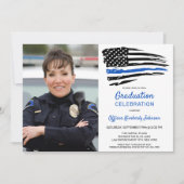 Afstuderen Aangepaste foto's van politie-dun blauw Kaart (Voorkant)