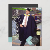 Afstuderen, aangepaste kaarten voor bedankt, flatp (Voorkant / Achterkant)