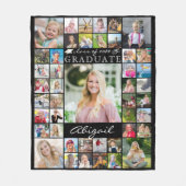 Afstuderen Aangepaste kleur voor 45 fotoverzamelin Fleece Deken (Voorkant)
